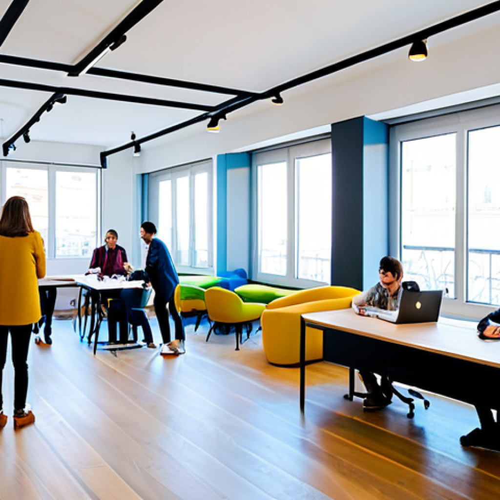 스타트업 마케팅 직무 전문성 - Digital Marketing in Madrid**

"A brightly lit, modern co-working space in Madrid. Focus on a young,...