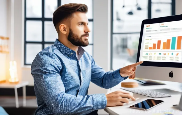 스타트업 마케팅 성장 전략 - A charismatic female entrepreneur, wearing a stylish yet approachable outfit (e.g., a patterned dres...