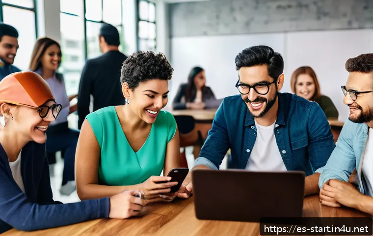 스타트업 마케팅 사례 연구 - A vibrant digital marketing campaign scene showcasing a Latin American fintech startup targeting div...